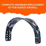 WC HeadbandZ Maxwell - Upgraded Silicone Headband for Audeze Maxwell by Wicked Cushions - Enhanced Flexibility, Comfort, and Style with Matching Earpad Designs| 90's Black