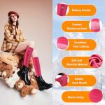 MMlove Heated Socks for Girls,3 Heat Settings, 4000mAh Battery, Electric Heated Socks for Teenagers Youth, Rechargeable Foot Warmers, Washable for Skiing,Camping,Snowboarding,Hiking,Cycling
