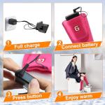 MMlove Heated Socks for Girls,3 Heat Settings, 4000mAh Battery, Electric Heated Socks for Teenagers Youth, Rechargeable Foot Warmers, Washable for Skiing,Camping,Snowboarding,Hiking,Cycling