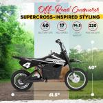 Razor MX650 Electric Motocross Dirt Bike, 17 MPH