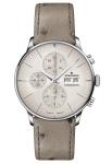 Junghans Meister Chronoscope 40.7mm Gray Dial leather Band Watch 27/4223.03