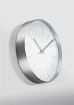 Junghans Max Bill Clock.30cm diam. Stainless Steel case. Quartz Movement. Mineral Glass face with Marker Bars.