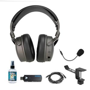 Audeze Maxwell Wireless Gaming Headset Bundle for PlayStation 5, Includes Headphone Holder, Cleaner, Stereo Plug/Jack, and Headphone Case