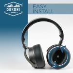 Dekoni Audio Ear Pads for Audeze Maxwell Wireless Gaming Headset, Memory Foam Headphone Earpads for Maxwell Audeze Headphones, Midnight Protein Leather