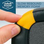 Dekoni Audio Ear Pads for Audeze Maxwell Wireless Gaming Headset, Memory Foam Headphone Earpads for Maxwell Audeze Headphones, Midnight Protein Leather