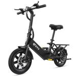 DYU Electric Bike for Adults Teens, Folding Electric Bicycle,Commuter City E-Bike with 350W Motor and 36V 7.5Ah Battery,3 Levels Assist, Dual Disc Brakes,14" Foldable ebike with Pedals