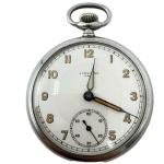 Antique 50mm Junghans 15 Jewel Mechanical Pocket Watch 47B/1 Chrome Running