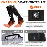 SNOW DEER Upgraded Rechargeable Electric Heated Socks,7.4V 2200mAh Battery Powered Cold Weather Heat Socks for Men Women,Outdoor Riding Camping Hiking Motorcycle Skiing Warm Winter Socks（L）