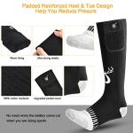 SNOW DEER Upgraded Rechargeable Electric Heated Socks,7.4V 2200mAh Battery Powered Cold Weather Heat Socks for Men Women,Outdoor Riding Camping Hiking Motorcycle Skiing Warm Winter Socks（L）