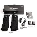 SNOW DEER Upgraded Rechargeable Electric Heated Socks,7.4V 2200mAh Battery Powered Cold Weather Heat Socks for Men Women,Outdoor Riding Camping Hiking Motorcycle Skiing Warm Winter Socks（L）