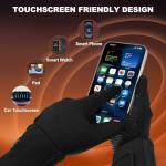 Heated Gloves for Men Women, Electric Heated Gloves with 3200mAh Rechargeable Battery, Lightweight Hand Warmers for Winter, Skiing, Motorcycle, Hunting, Cycling (Black, S)