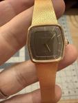 RARE VINTAGE JUNGHANS STARLINE Quartz WATCH Hexagon W Germany New bat gold mesh