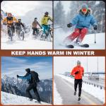 Heated Gloves for Men Women, Electric Heated Gloves with 3200mAh Rechargeable Battery, Lightweight Hand Warmers for Winter, Skiing, Motorcycle, Hunting, Cycling (Black, S)