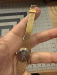 RARE VINTAGE JUNGHANS STARLINE Quartz WATCH Hexagon W Germany New bat gold mesh