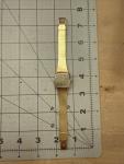 RARE VINTAGE JUNGHANS STARLINE Quartz WATCH Hexagon W Germany New bat gold mesh