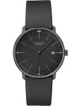 Junghans Max Bill Automatic Bauhaus Black Dial Leather Band Watch 27/4308.02