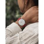 JUNGHANS Max Bill MEGA Solar Watch – 38mm Solar-Powered Connected Watch for Men, J101.85 Solar Movement, Stainless Steel Case, Vegan Apple-Fibre Strap (59/4325) – White Dial