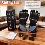 Youtelit Heated Gloves for Men Women, 3 Heating Levels Heated Work Gloves with Touchscreen, 7.4V/3200mAh Battery Rechargeable, Windproof & Waterproof Electric Glove for Hunting Motorcycle Skiing- L