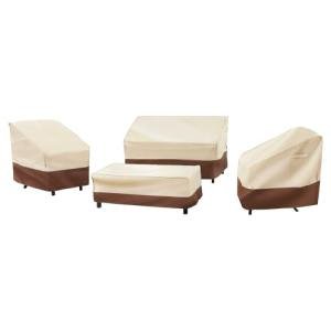 Loriano 4 Piece Outdoor Furniture Cover Set, Waterproof