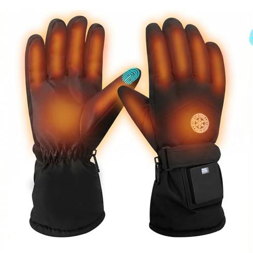Heated Gloves for Men Women Electric Heated Gloves Touchscreen Gloves Heated Winter Hand Warmer for WorkCold Weather Motorcycle Skiing Snowboarding Hiking etc