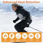 Heated Gloves for Men Women Electric Heated Gloves Touchscreen Gloves Heated Winter Hand Warmer for WorkCold Weather Motorcycle Skiing Snowboarding Hiking etc