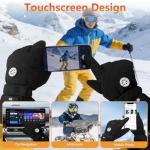 Heated Gloves for Men Women Electric Heated Gloves Touchscreen Gloves Heated Winter Hand Warmer for WorkCold Weather Motorcycle Skiing Snowboarding Hiking etc