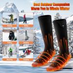 Heated Socks APP Control for Men Women, 6000mAh*2 Battery Heated Socks, Electric Feet Warmers Rechargeable Smart Foot Warmers Washable for Camping Fishing Cycling Skiing Skating Hiking Camping