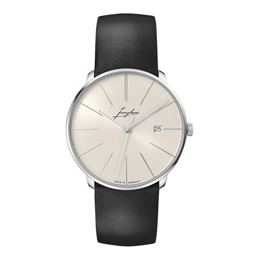 JUNGHANS Meister fein Automatic Signature | Black Leather Strap | Sapphire Crystal Glass | 40MM