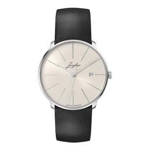 JUNGHANS Meister fein Automatic Signature | Black Leather Strap | Sapphire Crystal Glass | 40MM