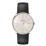 JUNGHANS Meister fein Automatic Signature | Black Leather Strap | Sapphire Crystal Glass | 40MM