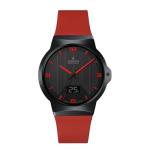 JUNGHANS Force Mega Solar Watch – 40.4mm Solar-Powered Radio-Controlled Quartz Watch for Men, Quartz Movement, Ceramic Case, Rubber Strap (18/1402.00) – Black Dial