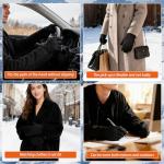 Hfshimlux Heated Gloves for Women-2200mAh 3 Levels Temperature Control 6 Hours Heating Thin Electric Heated Warm Gloves Suitable for Daily Warmth Keeping Cycling Chores in Winter (Black, XL)