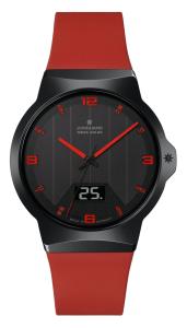 Junghans Force Mega Solar Black Dial Red Strap Men's Watch 18/1402.00