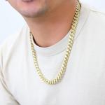 Nuragold 10k Yellow Gold Cuban Link Chain Necklace