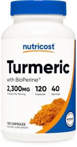 Nutricost Turmeric Curcumin with BioPerine 2300mg, 120 Capsules