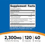 Nutricost Turmeric Curcumin with BioPerine 2300mg, 120 Capsules