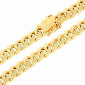 10k Yellow Gold Miami Cuban Link Chain Necklace