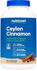 Nutricost Organic Ceylon Cinnamon Capsules, 1,200mg, VIP