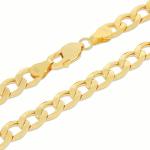 Nuragold Yellow Gold Cuban Curb Link Chain Necklace