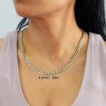 Nuragold Yellow Gold Cuban Curb Link Chain Necklace