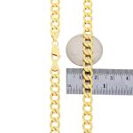 Nuragold Yellow Gold Cuban Curb Link Chain Necklace