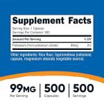 Nutricost Potassium Citrate, 500 Capsules