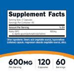 Nutricost Alpha GPC 600mg, 120 Veg Capsules - Non-GMO