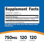 Nutricost TMG 750mg, 120 Capsules - VIP Special
