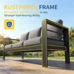 Solaste 5-Piece Modern Outdoor Patio Furniture Set, Grey