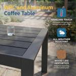 Solaste 5-Piece Modern Outdoor Patio Furniture Set, Grey