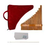 Professional Pan Flute Set with 15 Bamboo Pipes