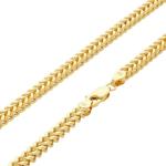 10k Yellow Gold 4mm Franco Chain Necklace, Mens VIP