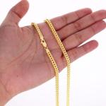 10k Yellow Gold 4mm Franco Chain Necklace, Mens VIP