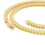 10k Yellow Gold 4mm Franco Chain Necklace, Mens VIP